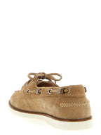 PINKO Beige Calfskin Moccassin