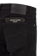 Jacob Cohen Black Cotton Straight-Leg Jeans
