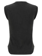 The Attico Black Cotton Sleeveles T-Shirt