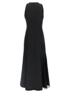 Loulou De Saison Black Silk Midi Dress