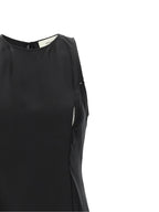 Loulou De Saison Black Silk Midi Dress
