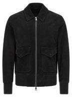 GIORGIO BRATO Black Lamb Leather Leather Jacket