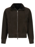 GIORGIO BRATO Brown Lamb Leather Leather Jacket