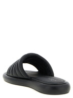 PINKO Black Lambskin Slides