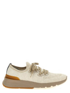 Brunello Cucinelli Beige Cotton Low Top Sneakers