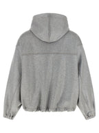 Brunello Cucinelli Silver Cotton Bomber
