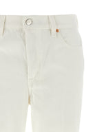 Gucci White Cotton Cropped Jeans