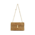 Savette Beige Calf Leather Bos Taurus Clutch Bag
