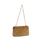 Savette Beige Calf Leather Bos Taurus Clutch Bag