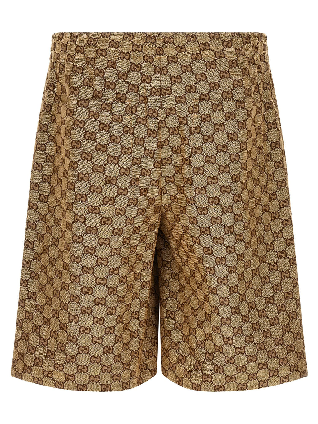 Beige Linen Bermuda Shorts