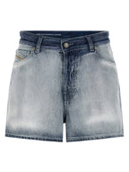 Diesel Blue Cotton Bermuda Shorts