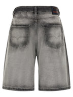 Diesel Gray Cotton Bermuda Shorts
