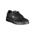 Black Polyurethane Men's Sneaker