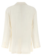 Brunello Cucinelli Beige Silk Blazer