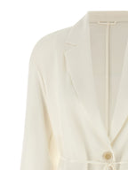 Brunello Cucinelli Beige Silk Blazer