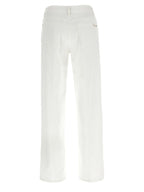7 For All Mankind White Cotton Straight-Leg Jeans