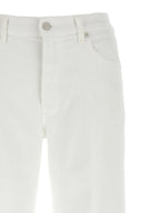 7 For All Mankind White Cotton Straight-Leg Jeans