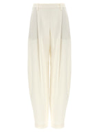 Brunello Cucinelli White Silk Casual Pants