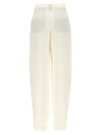 Brunello Cucinelli White Silk Casual Pants