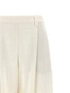 Brunello Cucinelli White Silk Casual Pants