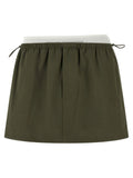 Bicolor Cotton Long Skirt