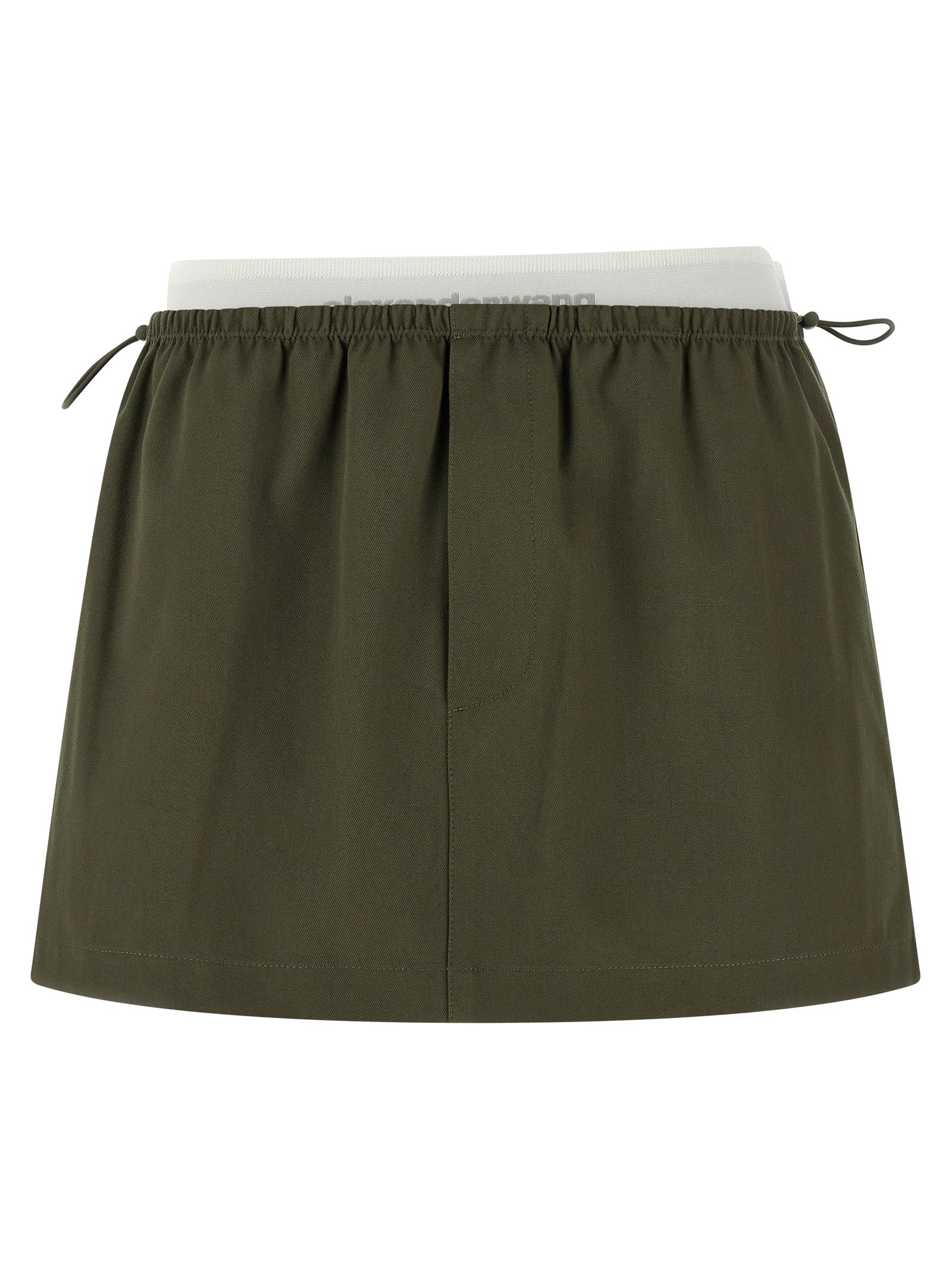 Bicolor Cotton Long Skirt
