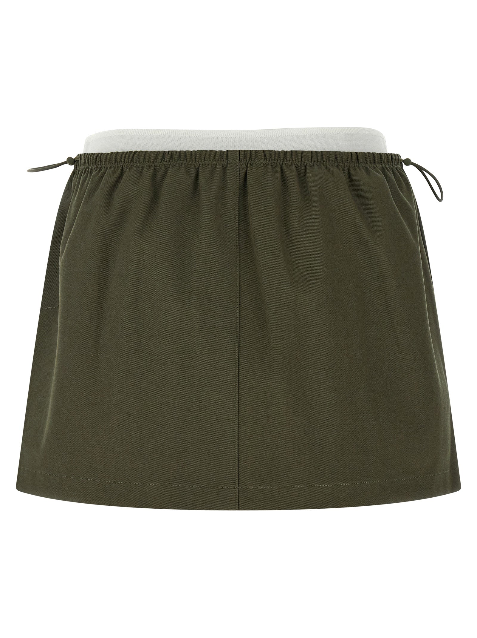Bicolor Cotton Long Skirt