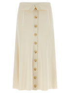 Zimmermann Beige Viscose Midi Skirt