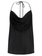 Valentino Garavani Black Silk Tank Tops