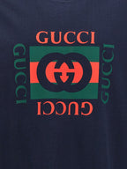 Gucci Blue Cotton T-Shirt