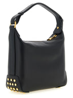 Black Calfskin Shoulder Bag