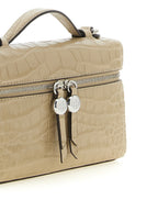Beige Cowhide Shoulder Bag