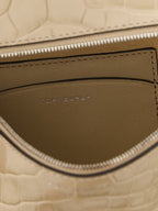 Beige Cowhide Shoulder Bag