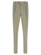 Bicolor Linen Casual Pants