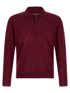 ZANONE Bordeaux Cashmere Polo Shirt