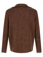Maison Margiela Brown Linen Cardigan