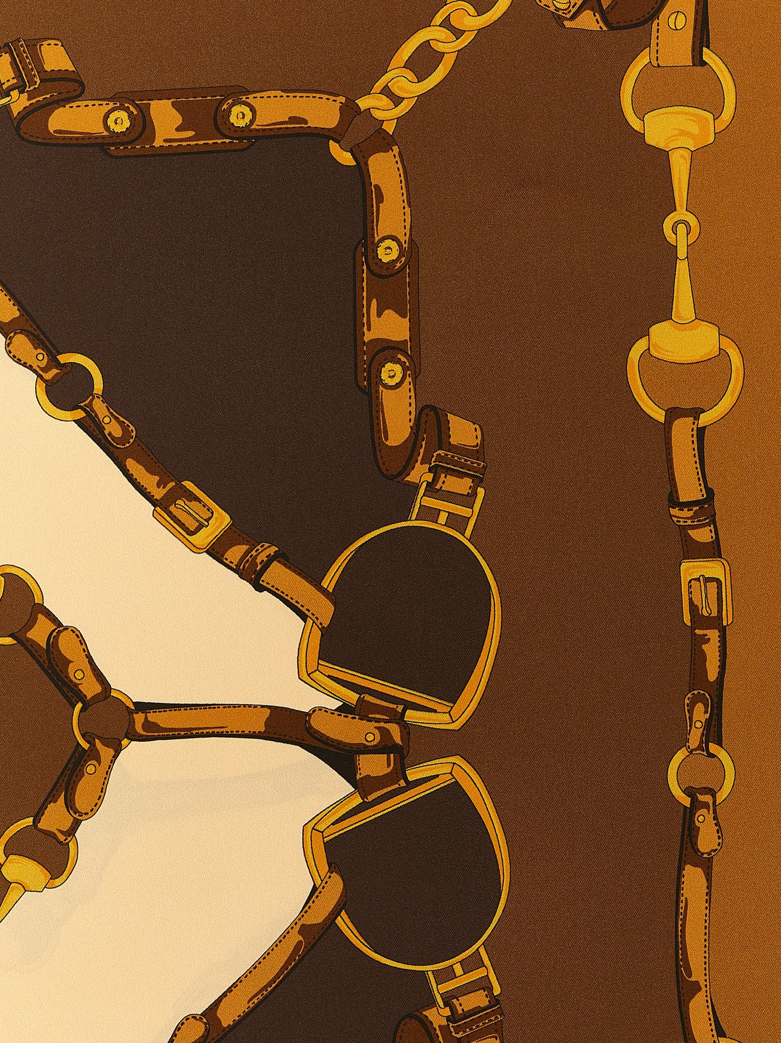Brown Silk Foulard