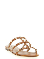 Valentino Garavani Beige Calfskin Flat Sandals