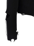 Haikure Black Merino Wool Cardigan