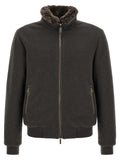 MooRER Brown Wool Bomber