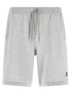 Brunello Cucinelli Gray Silk Bermuda Shorts