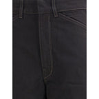 Lemaire Black Cotton Casual Pants