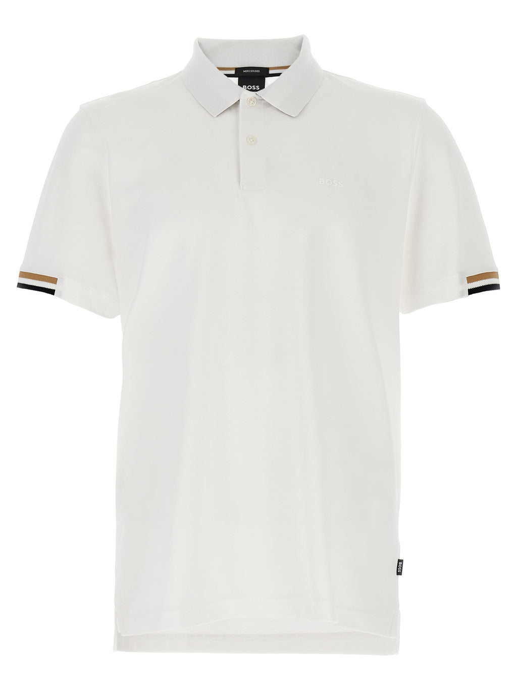 Hugo Boss White Cotton Polo Shirt