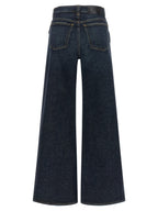 Khaite Blue Cotton Flared Jeans