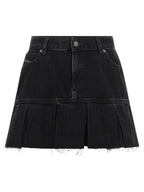 Diesel Blue Cotton Long Skirt