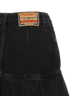 Diesel Blue Cotton Long Skirt