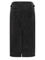 PINKO Black Cotton Midi Skirt