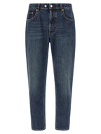 Department 5 Blue Cotton Tapered Jeans