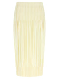 PLEATS PLEASE ISSEY MIYAKE Bicolor Polyester Midi Skirt