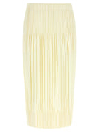 PLEATS PLEASE ISSEY MIYAKE Bicolor Polyester Midi Skirt